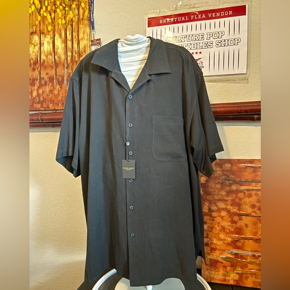 Big tall, button-down dress shirt, short sleeve NWT 🤳
